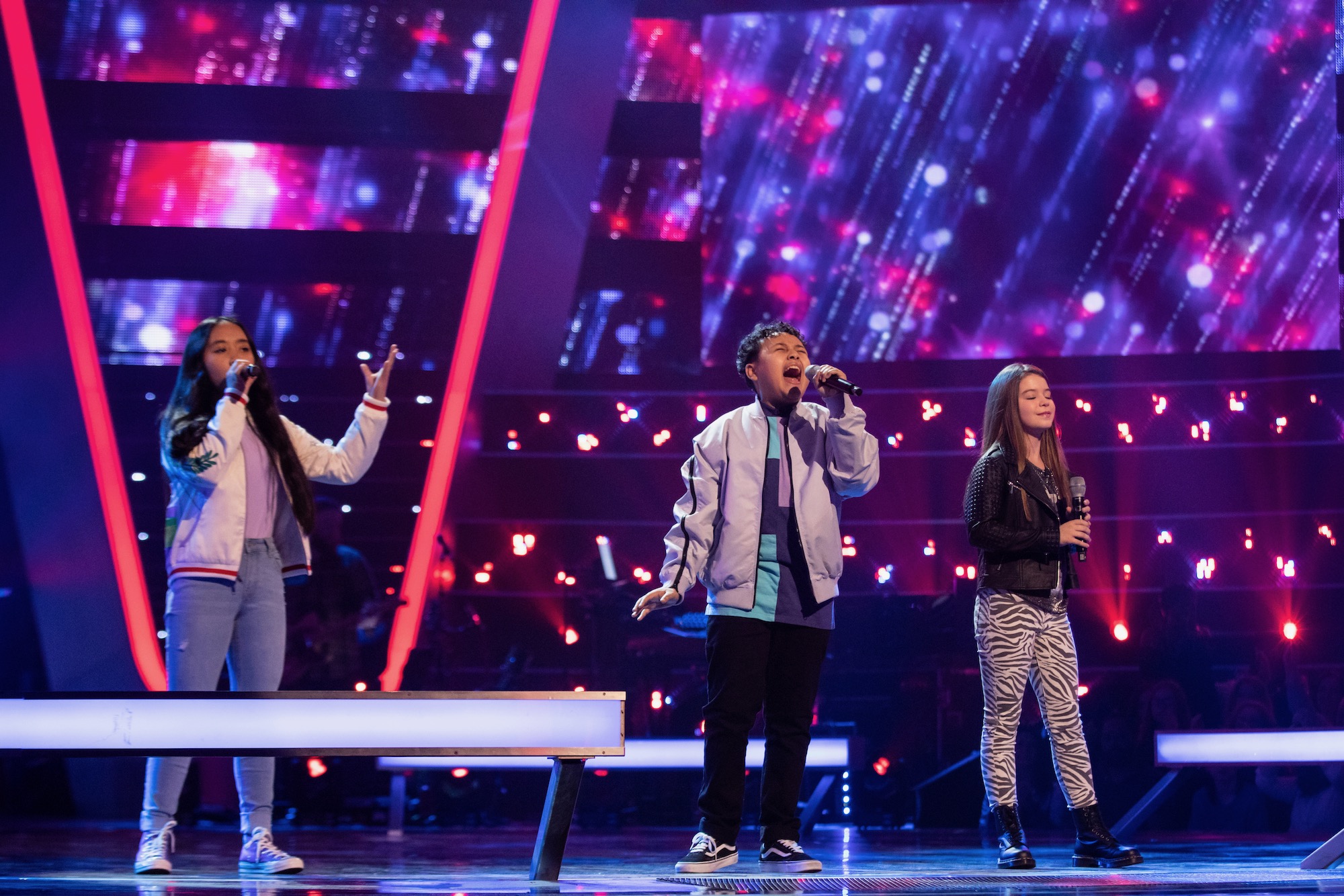 Watch The Voice Kids epic battle performance of 'Rise Up' by Justine