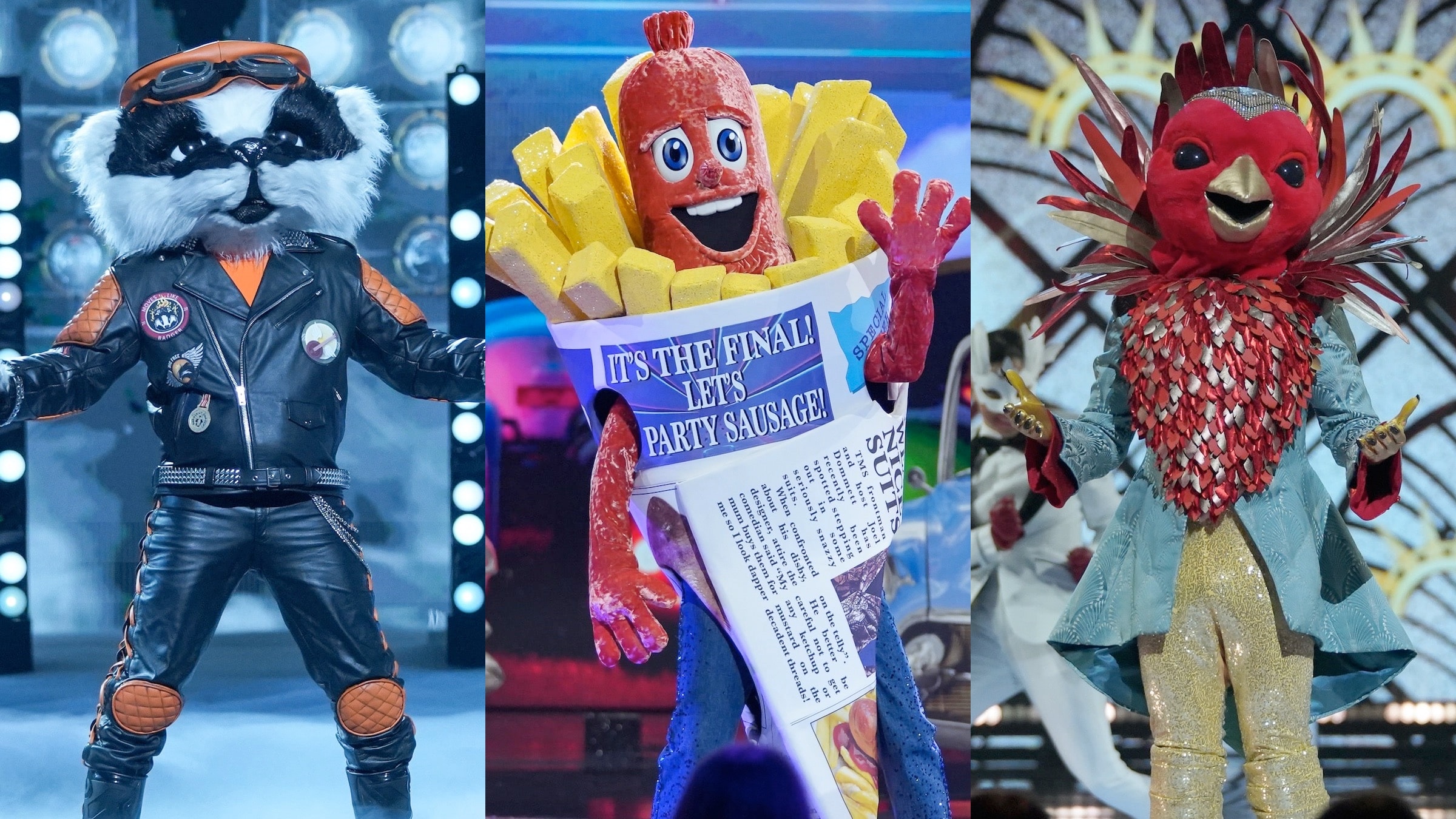The Masked Singer spoilers First look at final as Robin, Sausage and Badger are unmasked
