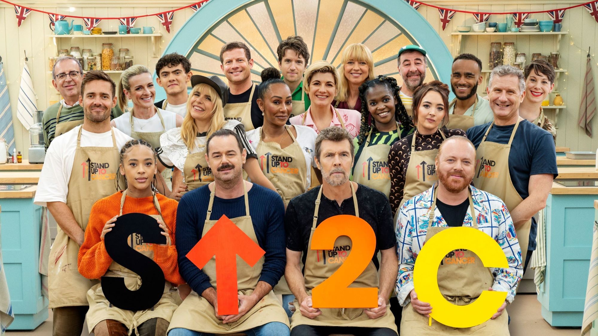 Celebrity Bake Off 2024 cast group photo